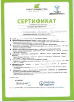 Сертификат отделения Звенигородское шоссе 15Б ст2